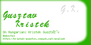 gusztav kristek business card